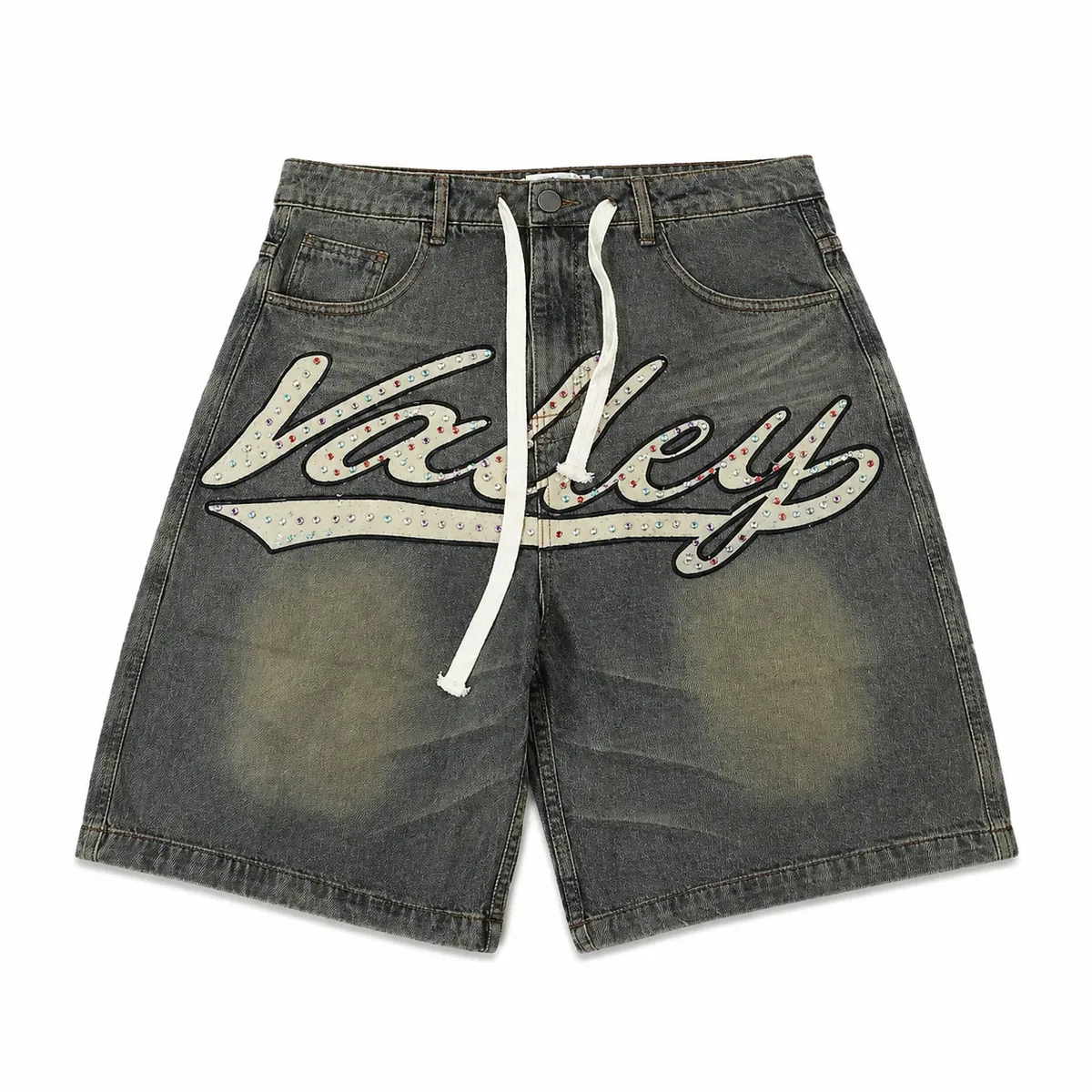 Vale Forever "Valley" Denim Shorts Grey — vale forever