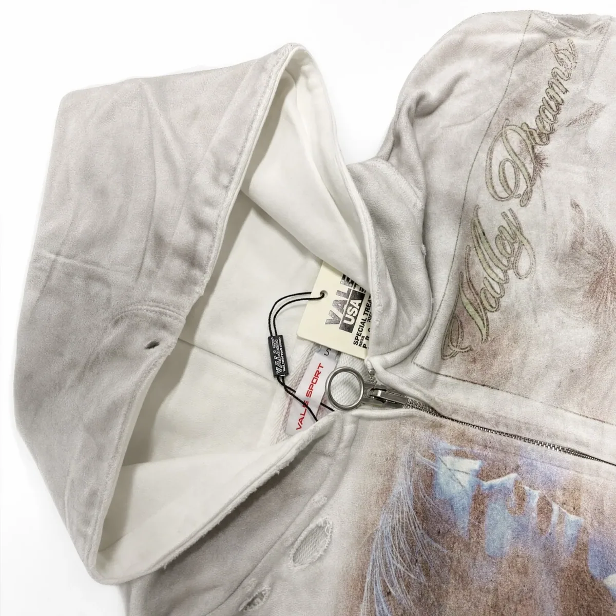 Vale Forever Diana World Peace Zip Hoodie Vintage Wash — view 4