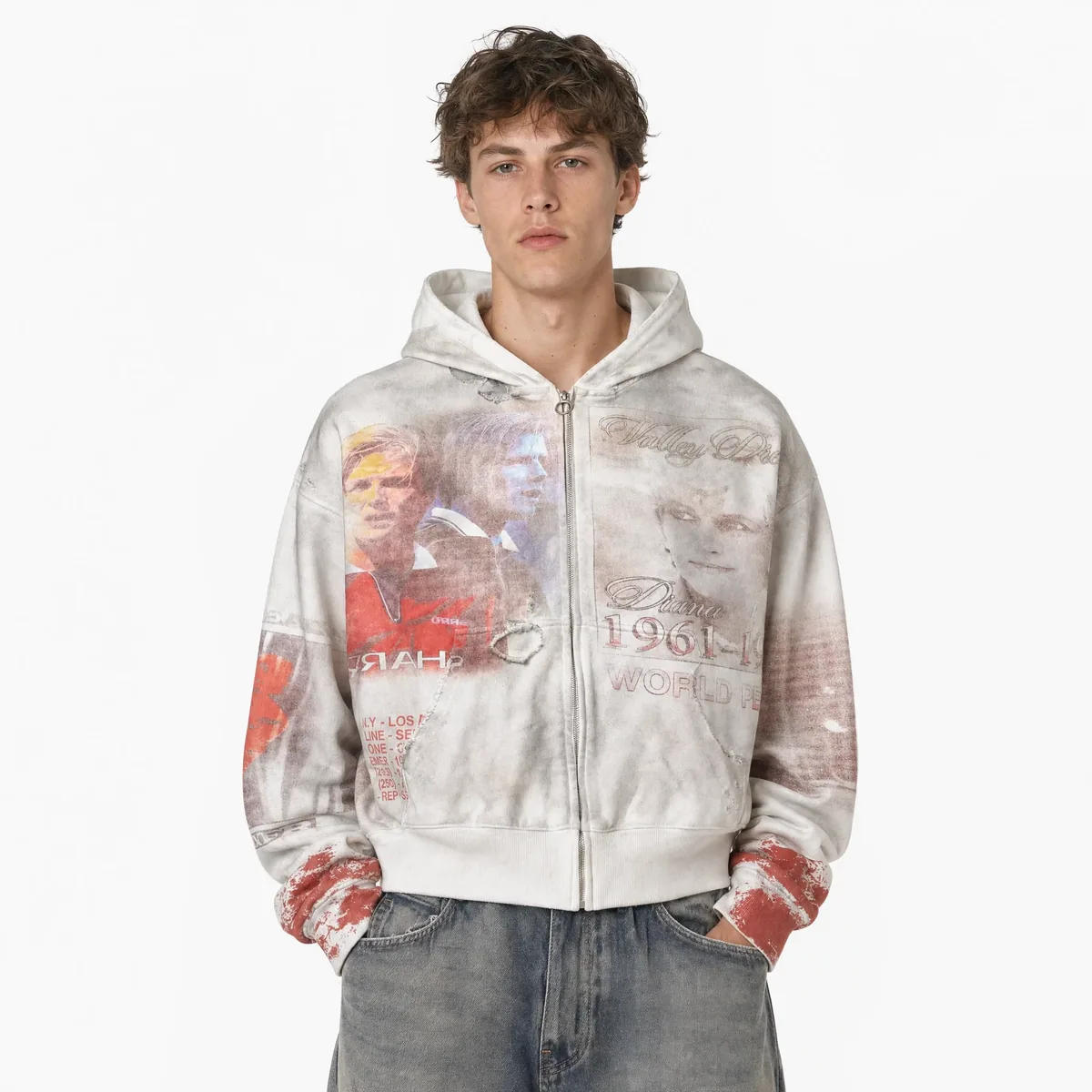Vale Forever Diana World Peace Zip Hoodie Vintage Wash — view 6