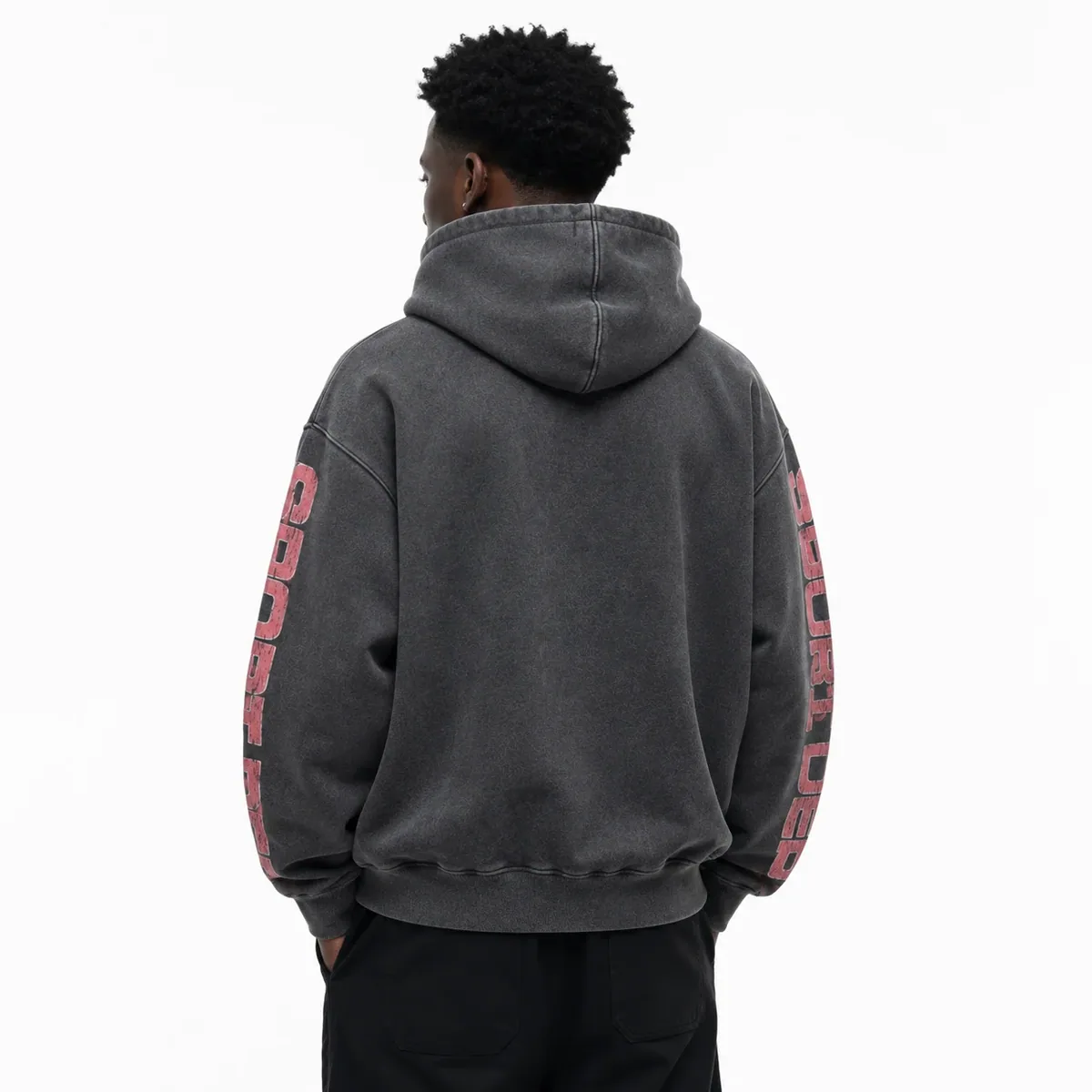 Vale Forever “Devil’s Advocate” Zip-Up Hoodie – Black/Red — view 7
