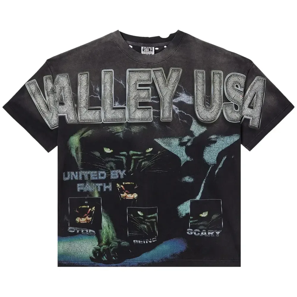 Vale Forever Valley USA Panther T-Shirt Black — vale forever